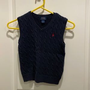 Polo navy blue sweater vest size 7